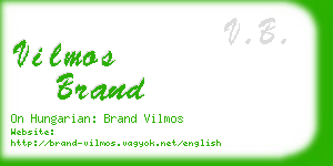 vilmos brand business card